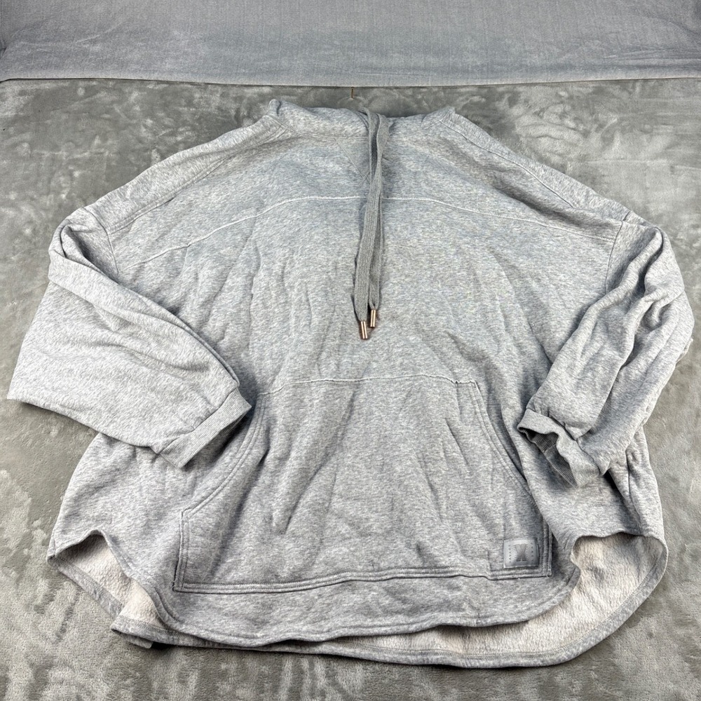 Savage X Fenty Hoodie Women 2X Everybody Gray Oversized Fleece Pullover EUC